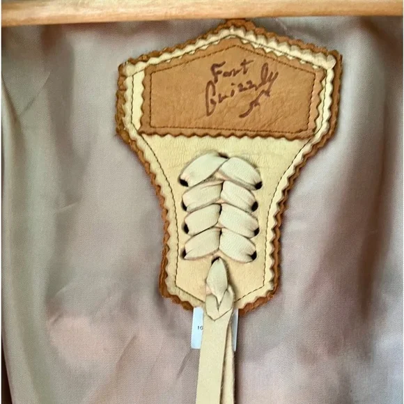 Rare Fort Grizzly handmade leather fringe jacket beaded horsehair RTL 1100 S EUC - Picture 5 of 8